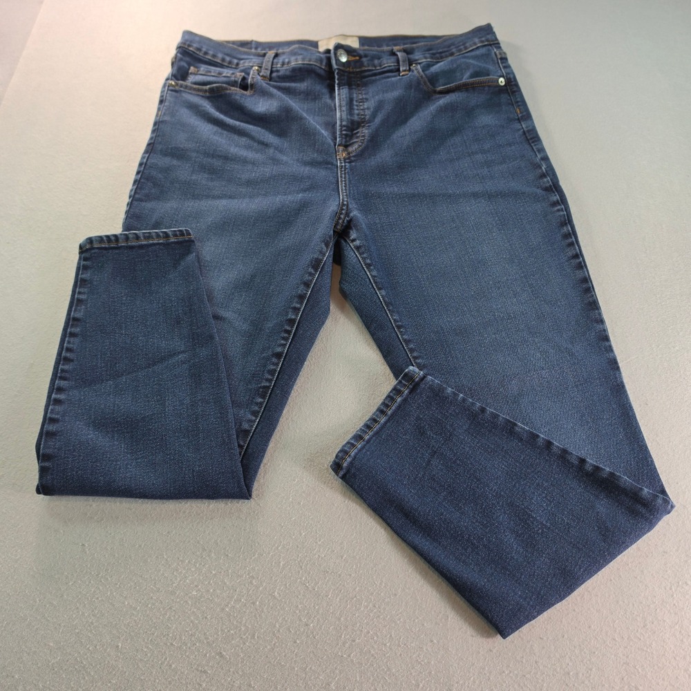 Everlane The High-Rise Skinny Jean Dark Indigo Blue Denim Size 34 Womens